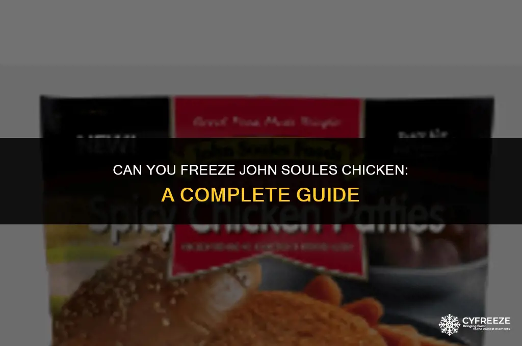 can you freeze john soules chicken