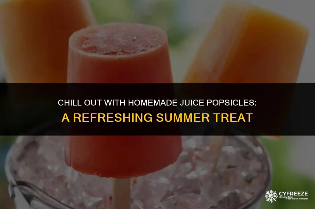 can you freeze juice to make popsicles