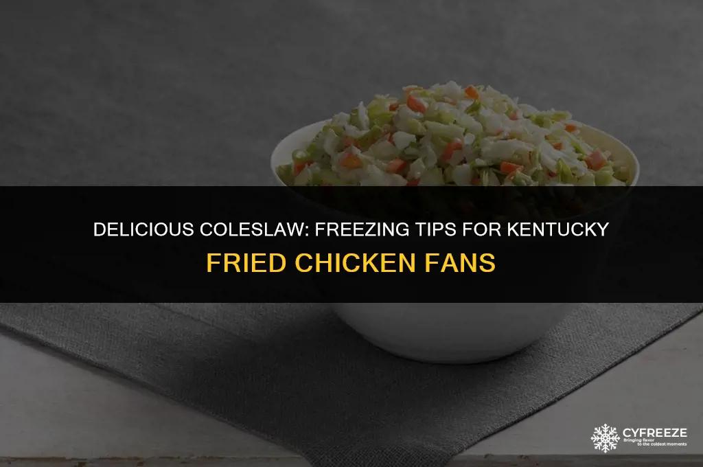 can you freeze kentucky fried chicken coleslaw