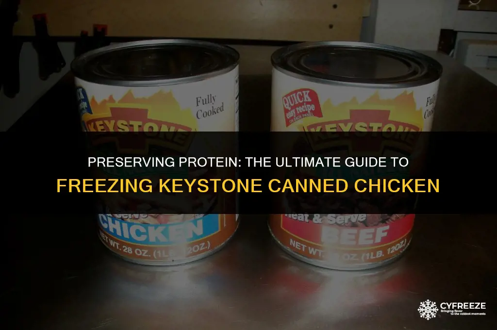 can you freeze keystone canned chicken