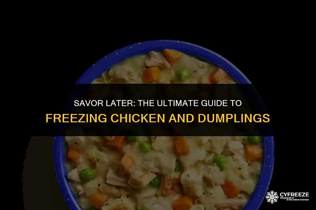 can you freeze leftover chicken and dumplings