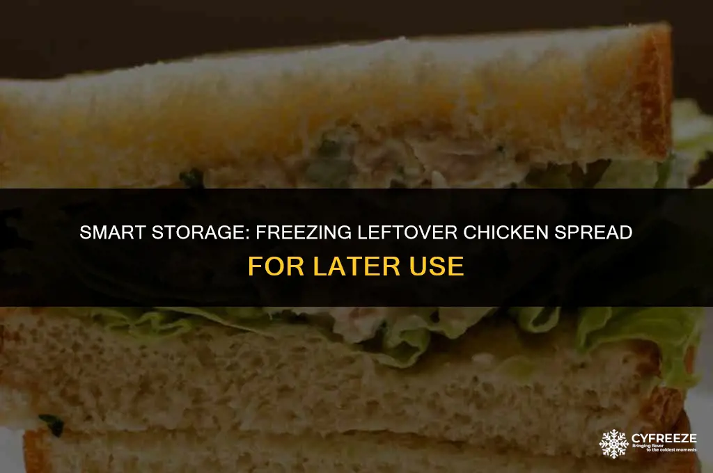 can you freeze leftover chicken spread