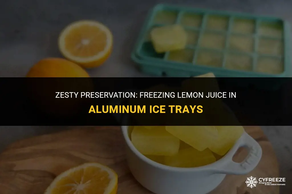 can you freeze lemon juice in an aluminum ice tray