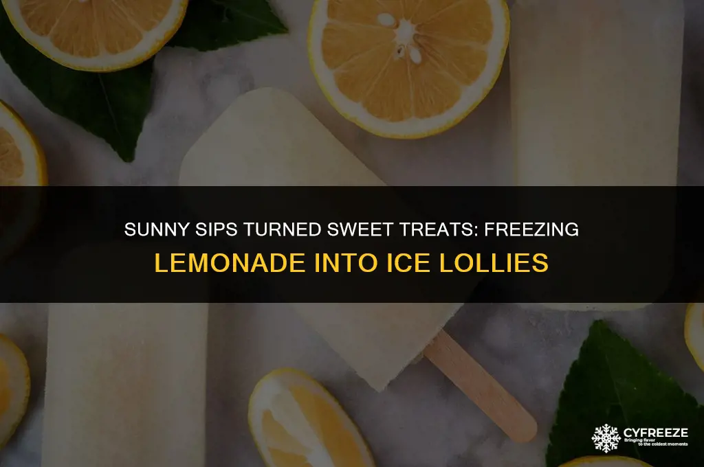 can you freeze lemonade to make ice lollies