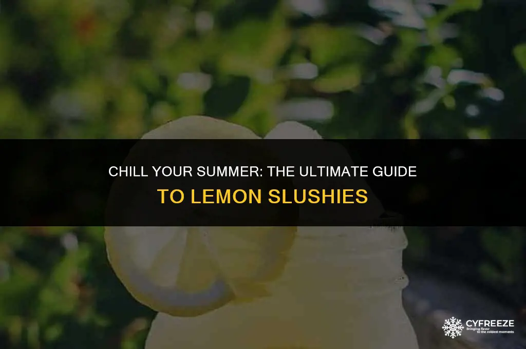 can you freeze lemons to make slushies