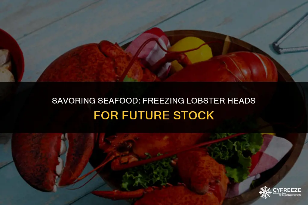 can you freeze lobster heads to make stock later