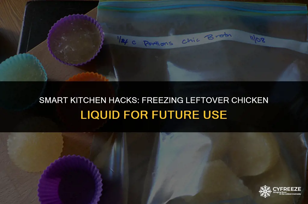 can you freeze lwftover liquid from chicken