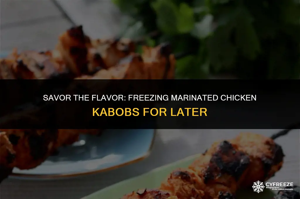 can you freeze marinated chicken kabobs