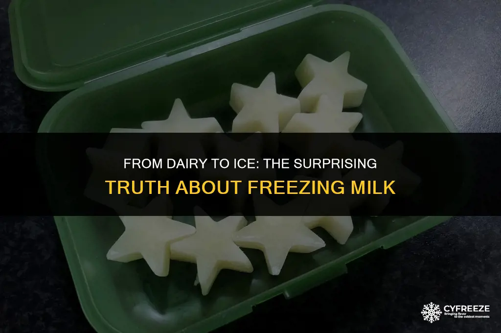 can you freeze milk into ice cubes