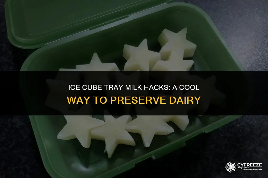 can you freeze milk using ice cube trays