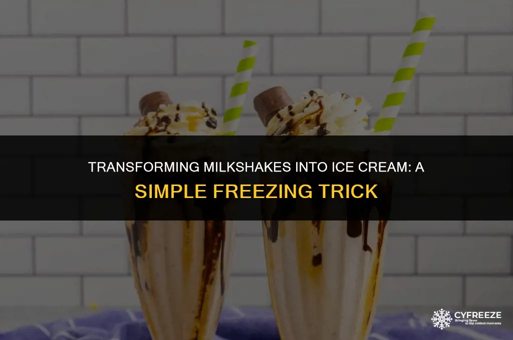 can you freeze milkshake to make ice cream