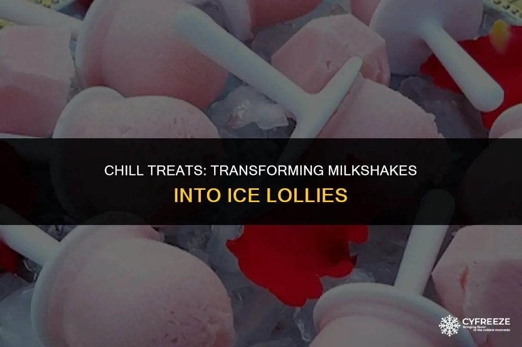 can you freeze milkshake to make ice lollies