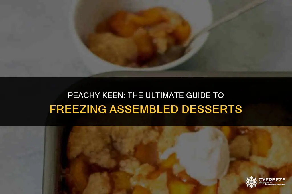 can you freeze peach desserts after putting them together