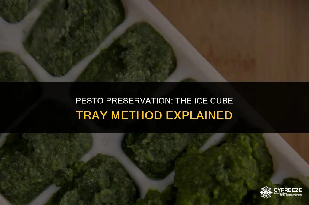 can you freeze pesto in ice cube trays