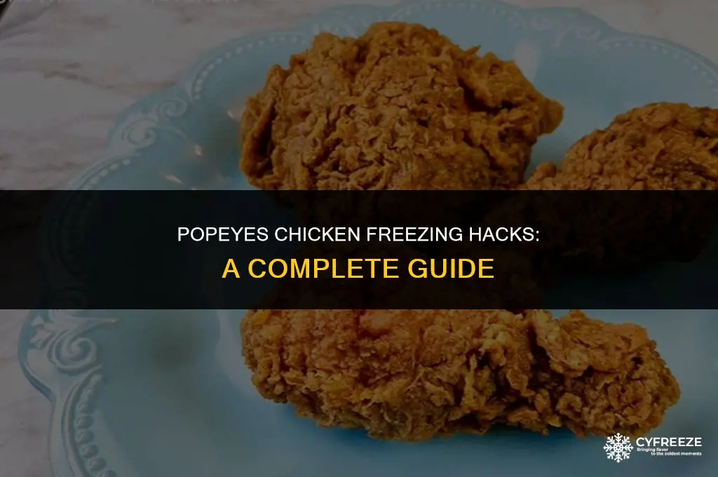 can you freeze popeyes chicken
