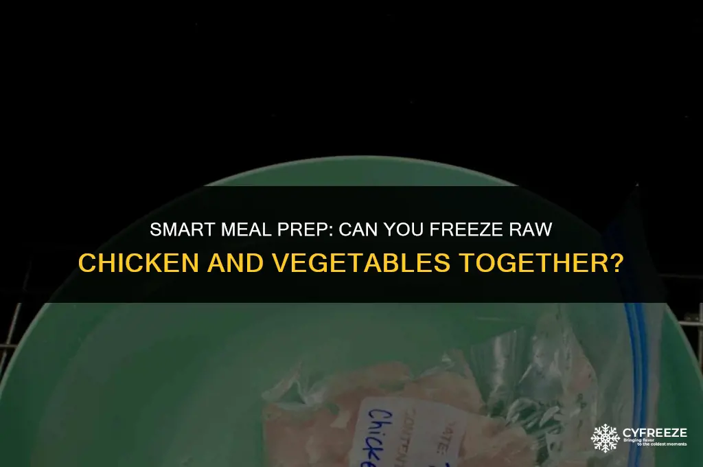 can you freeze raw chicken and vegetables together