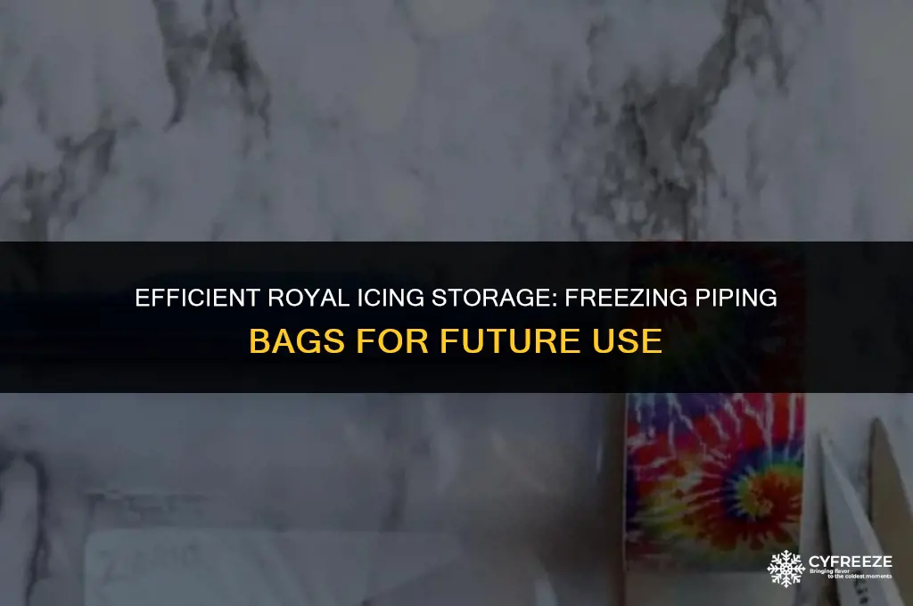 can you freeze royal icing in piping bags