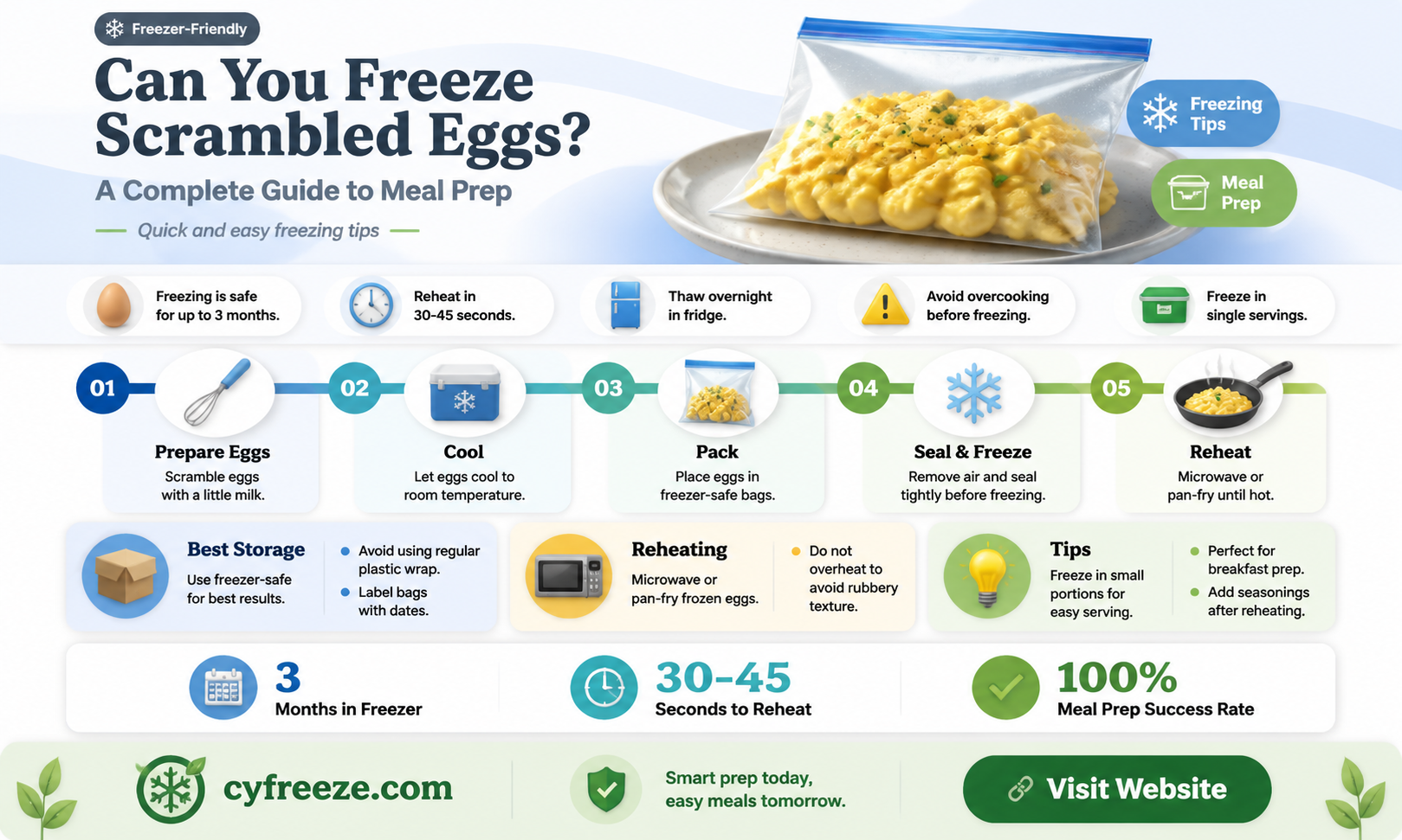 can yiu freeze scramble egg