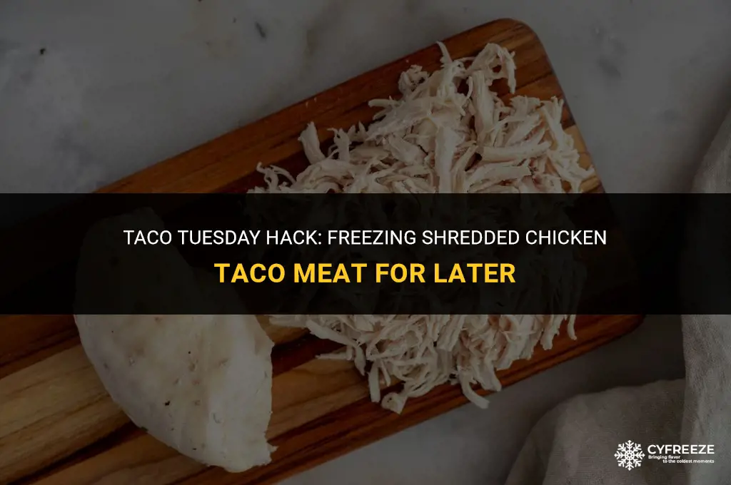 can you freeze shredded chicken taco meat