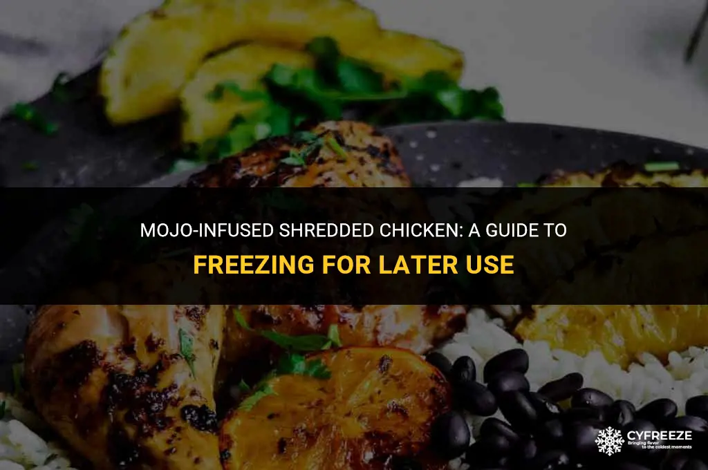 can you freeze shredded chicken with mojo sauce