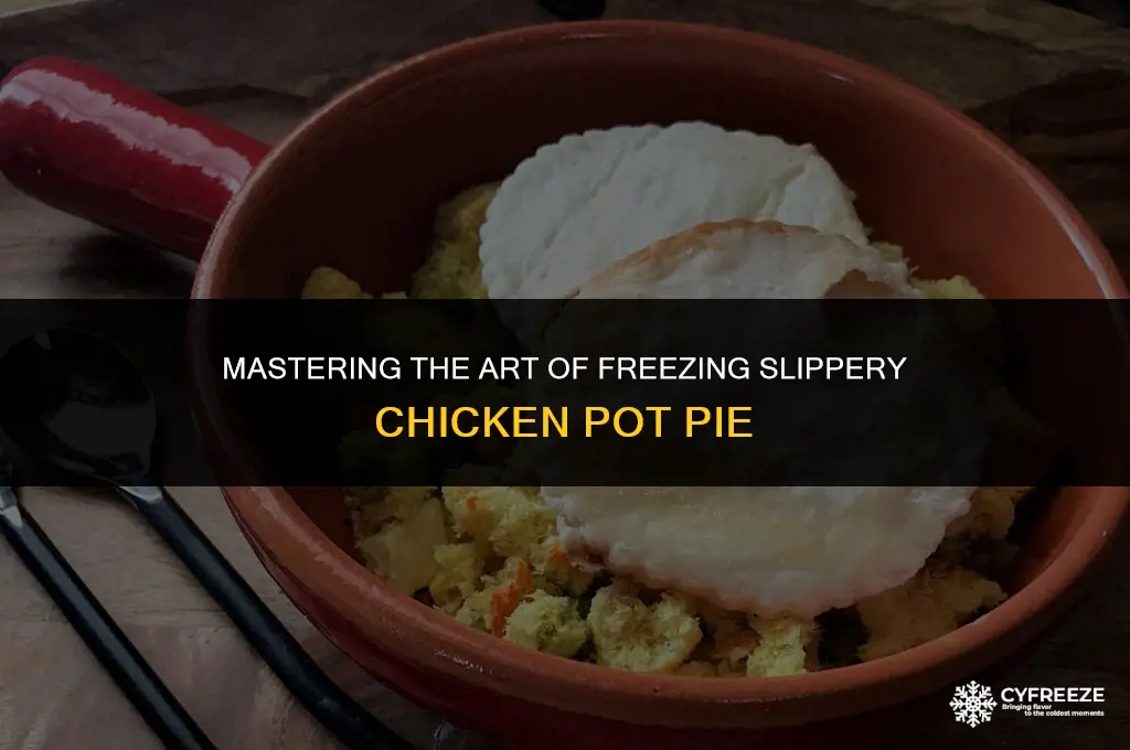 can you freeze slippery chicken pot pie
