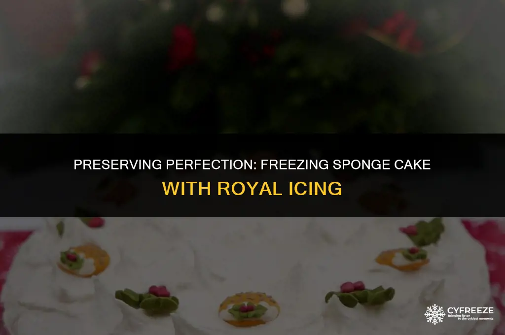 can you freeze sponge cake with royal icing