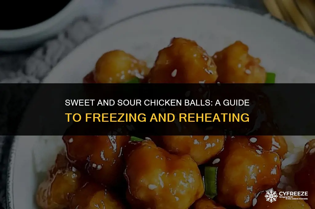 can you freeze sweet and sour chicken balls