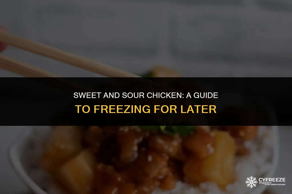 can you freeze sweet and sour chicken