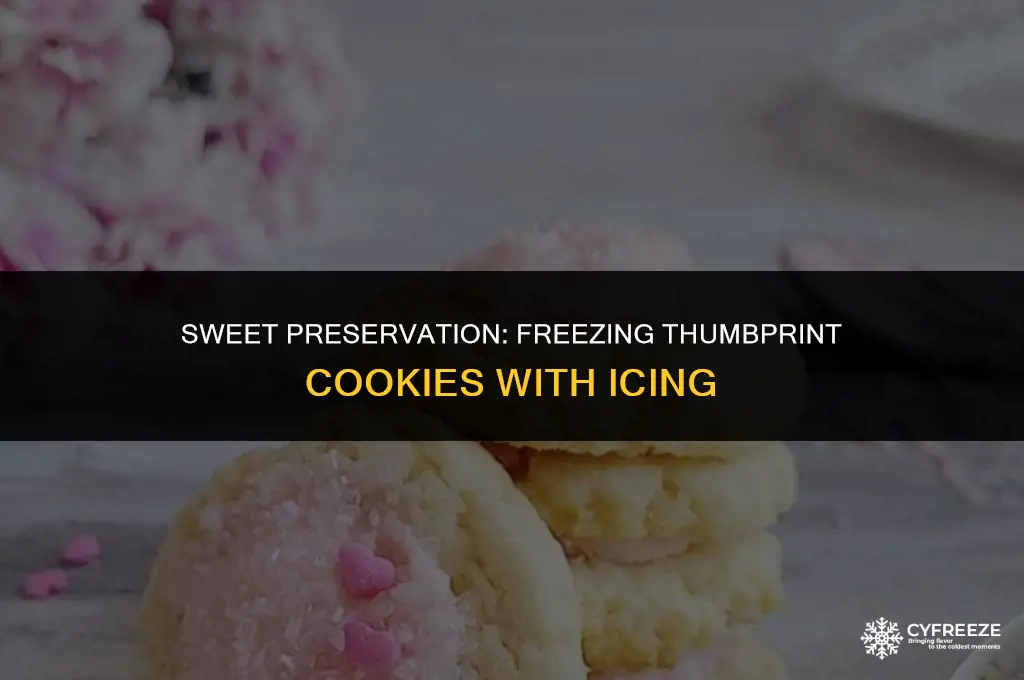 can you freeze thumbprint cookies with icing