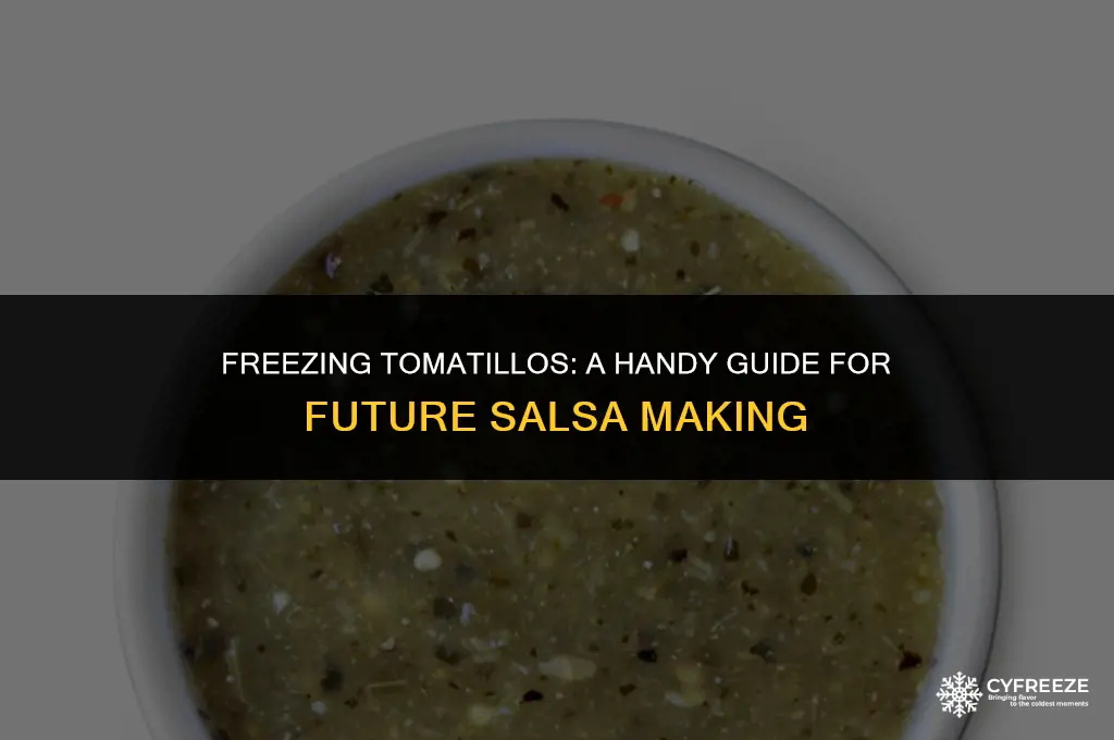 can you freeze tomatillos to make salsa later