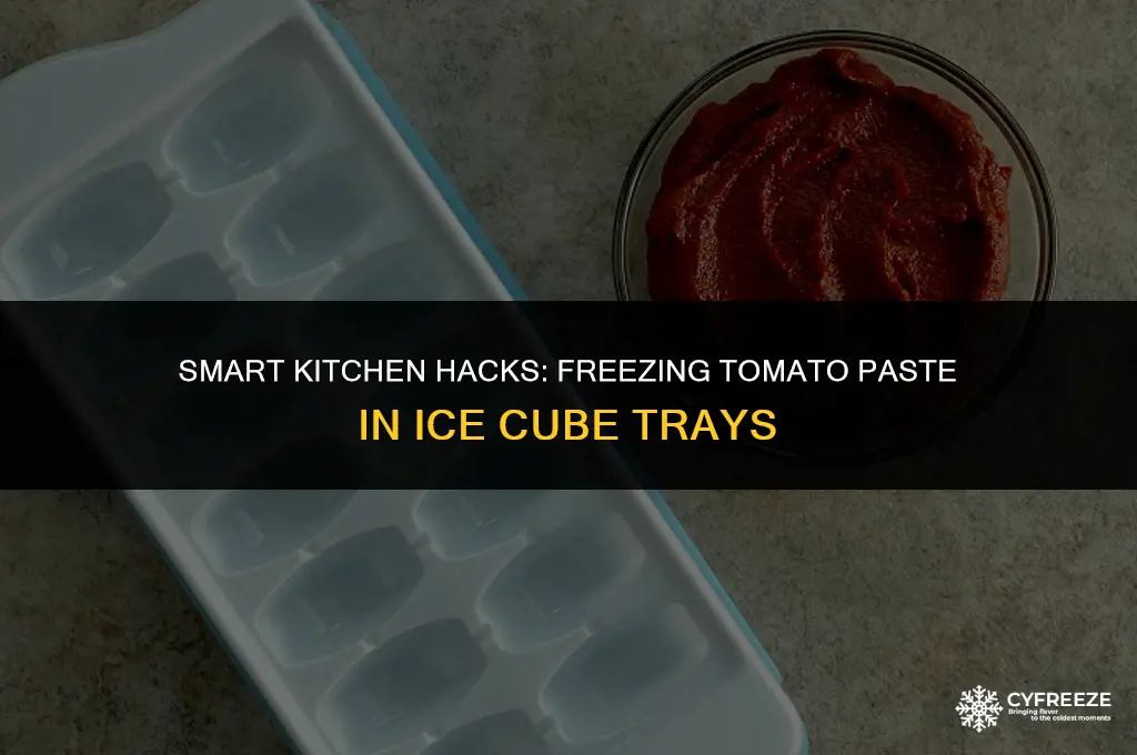 can you freeze tomato paste in ice cube trays