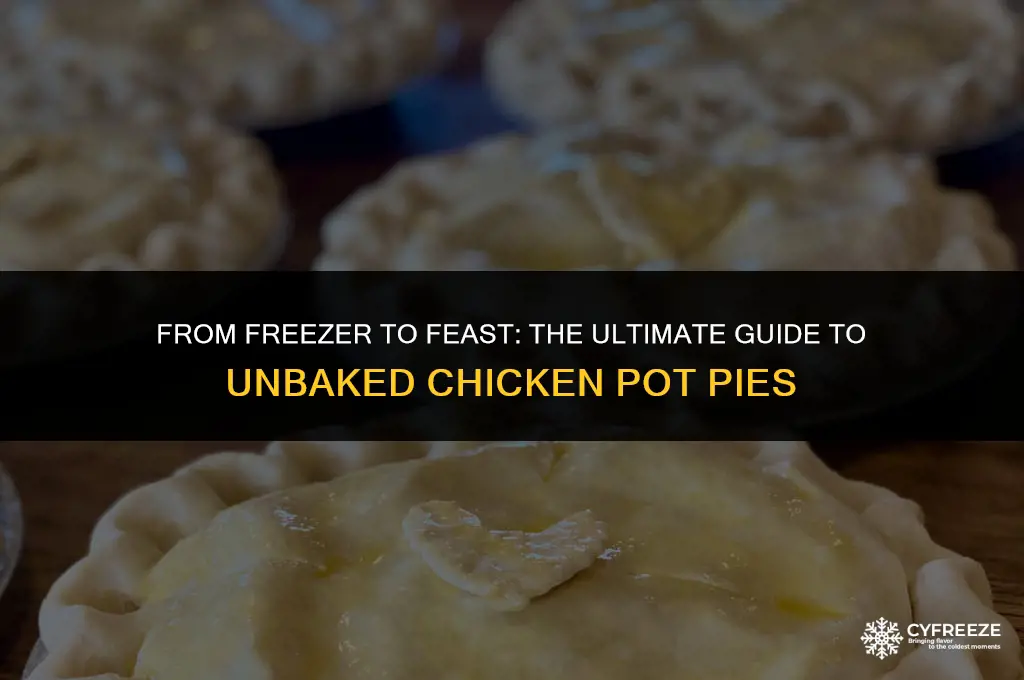 can you freeze unbaked chicken pot pies