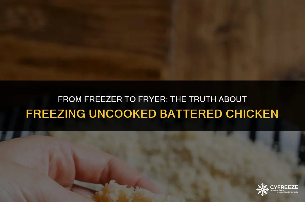 can you freeze uncooked battered chicken