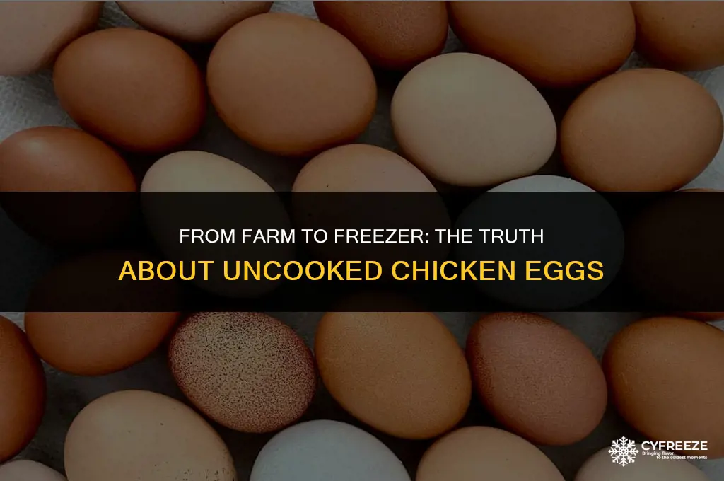 can you freeze uncooked chicken eggs