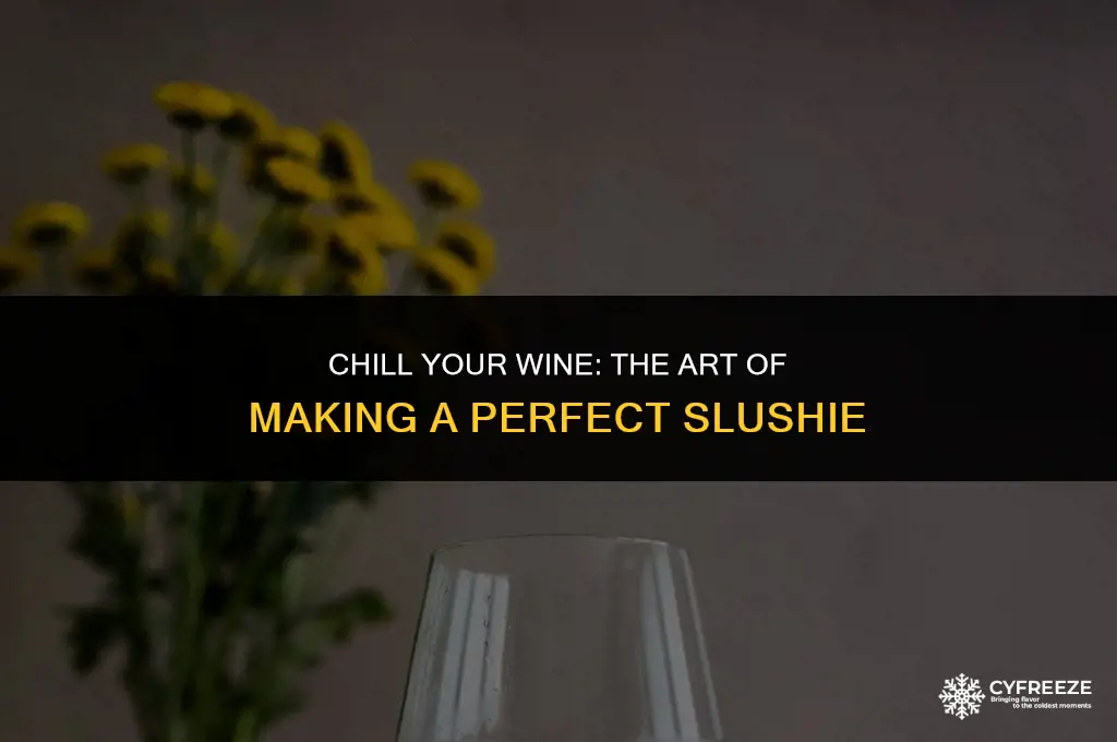 can you freeze whine for awhile to make it slushie