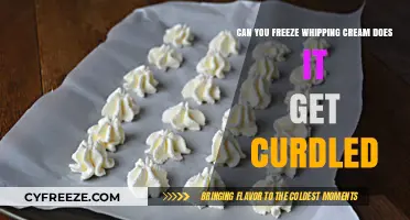 Freezing Whipping Cream: Does It Curdle or Stay Fresh?