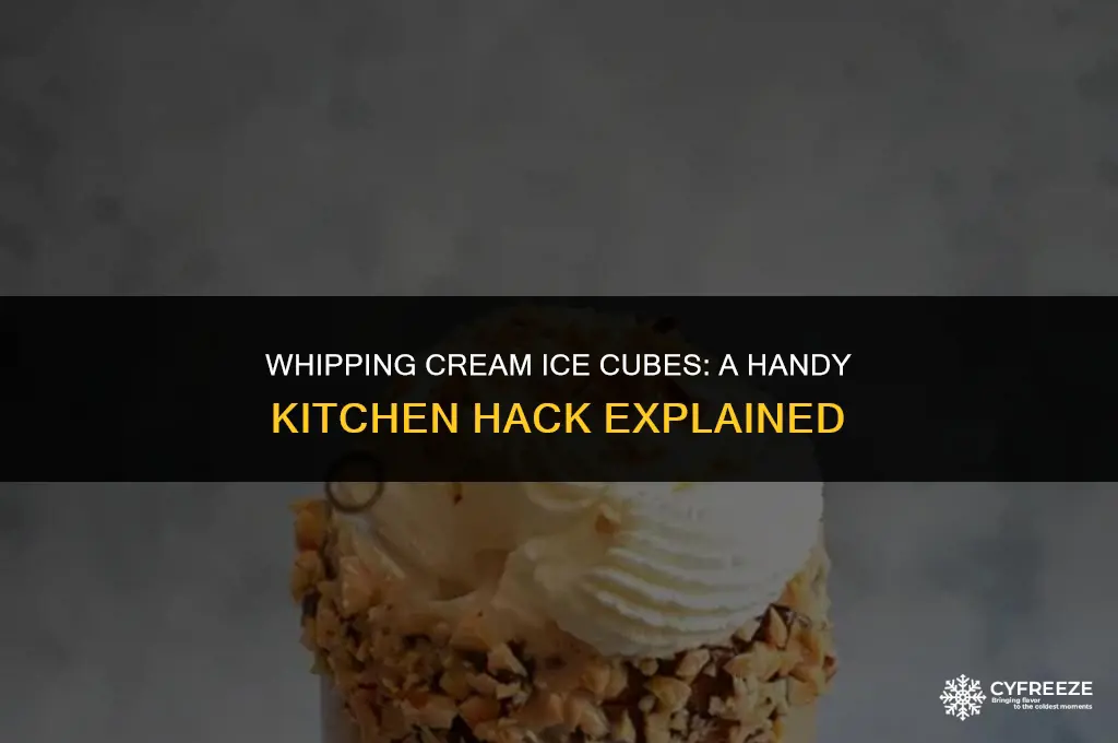 can you freeze whipping cream in ice cube trays