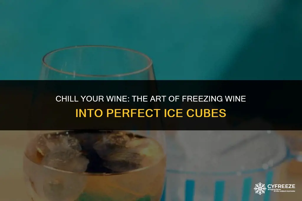can you freeze wine into ice cubes