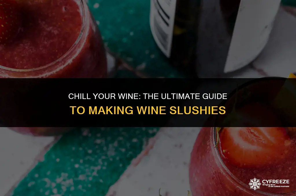 can you freeze wine to make slushies