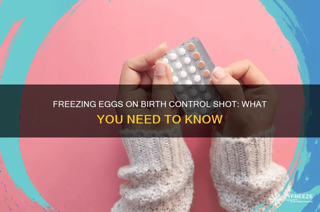 can you freeze your eggs while on birth control shot