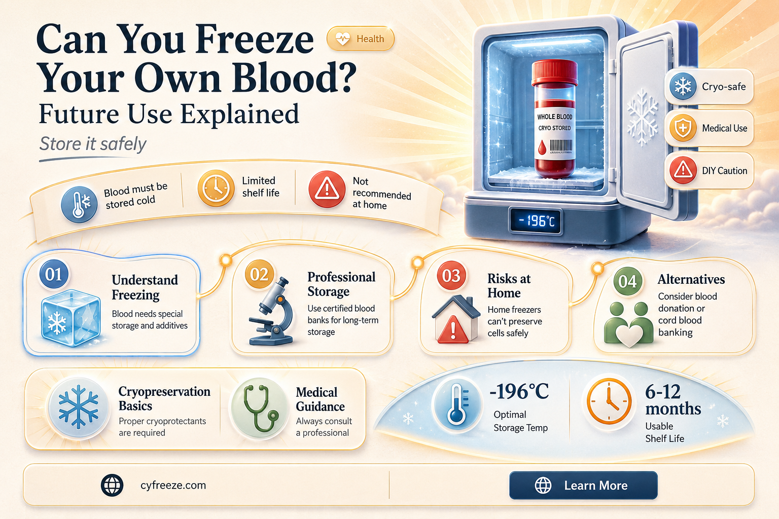 can you freeze your own blood and use it later