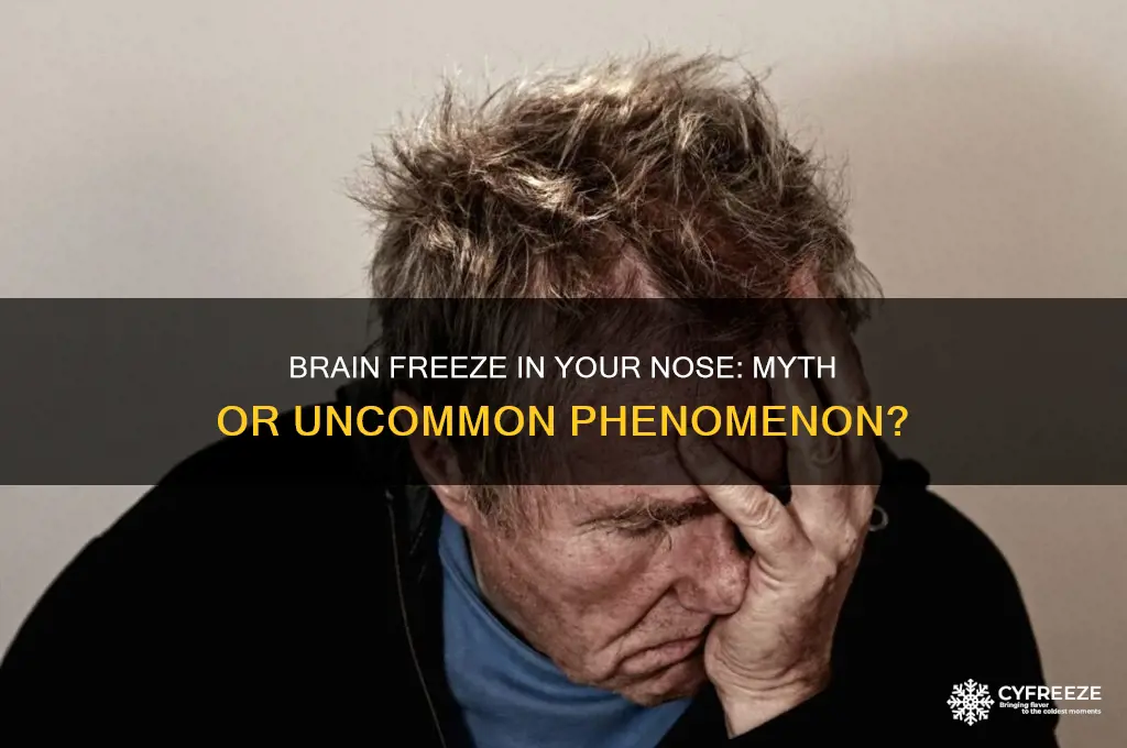 can you get a brain freeze in your nose