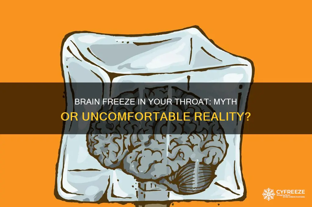 can you get a brain freeze in your throat