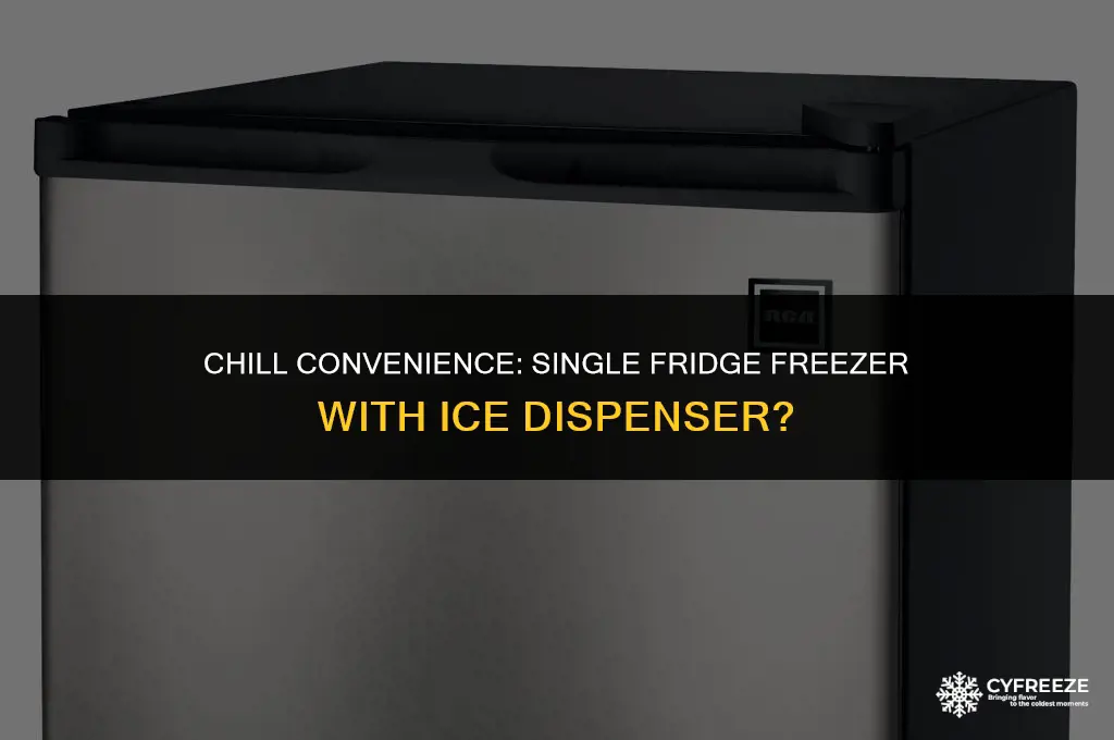can you get a single fridge freezer with ice dispenser