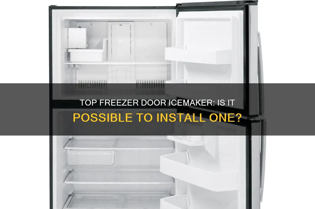 can you get an icemaker in a top freezer door