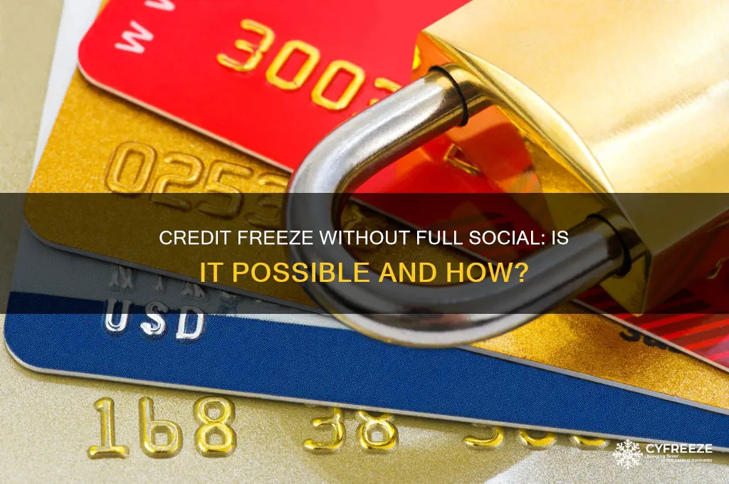 can you get credirt freeze without full social