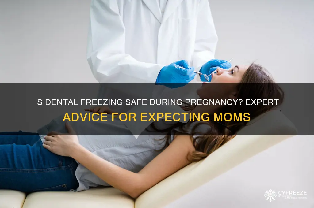 can you get dental freezing when pregnant