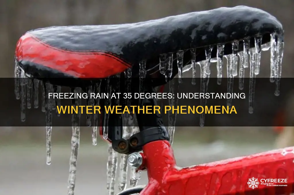 can you get freezing rain at 35 degtrees
