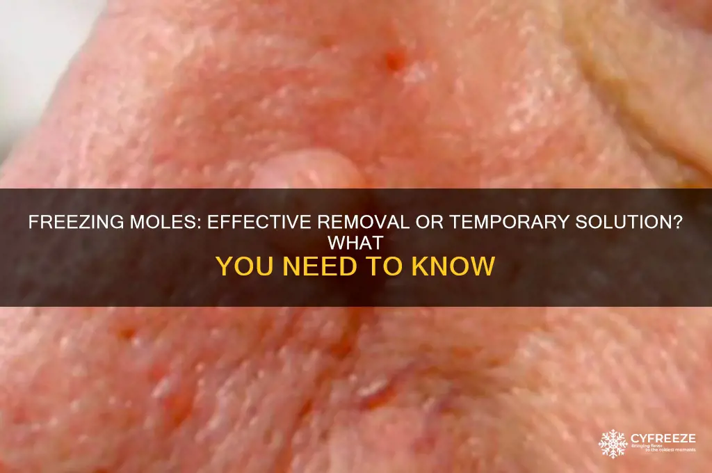 can you get rid of moles by freezing