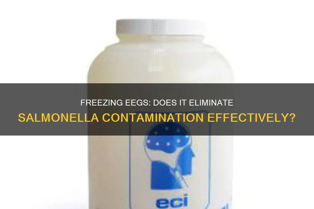 can you get rid of salmonella by freezing an eeg